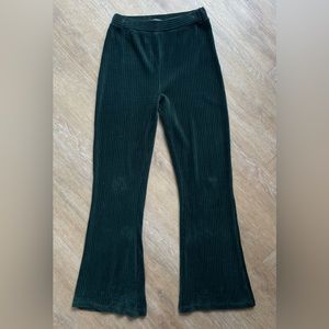 Urban outfitters dark teal velvet bell bottoms, stretchy, MEDIUM.